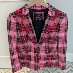 RARE Jcrew Pink Tartan Steward Plaid Parke Blazer